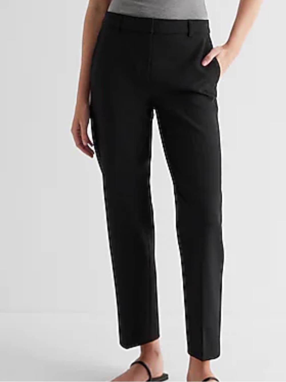 Express Black Straight-Leg Women's Trousers